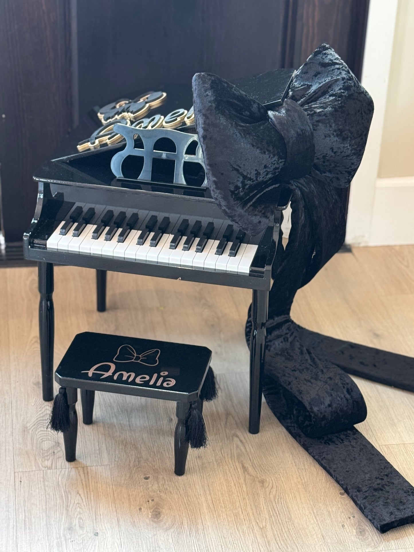 Personalized Mini Grand Piano for Kids – Custom Engraving & Laser Cut Name
