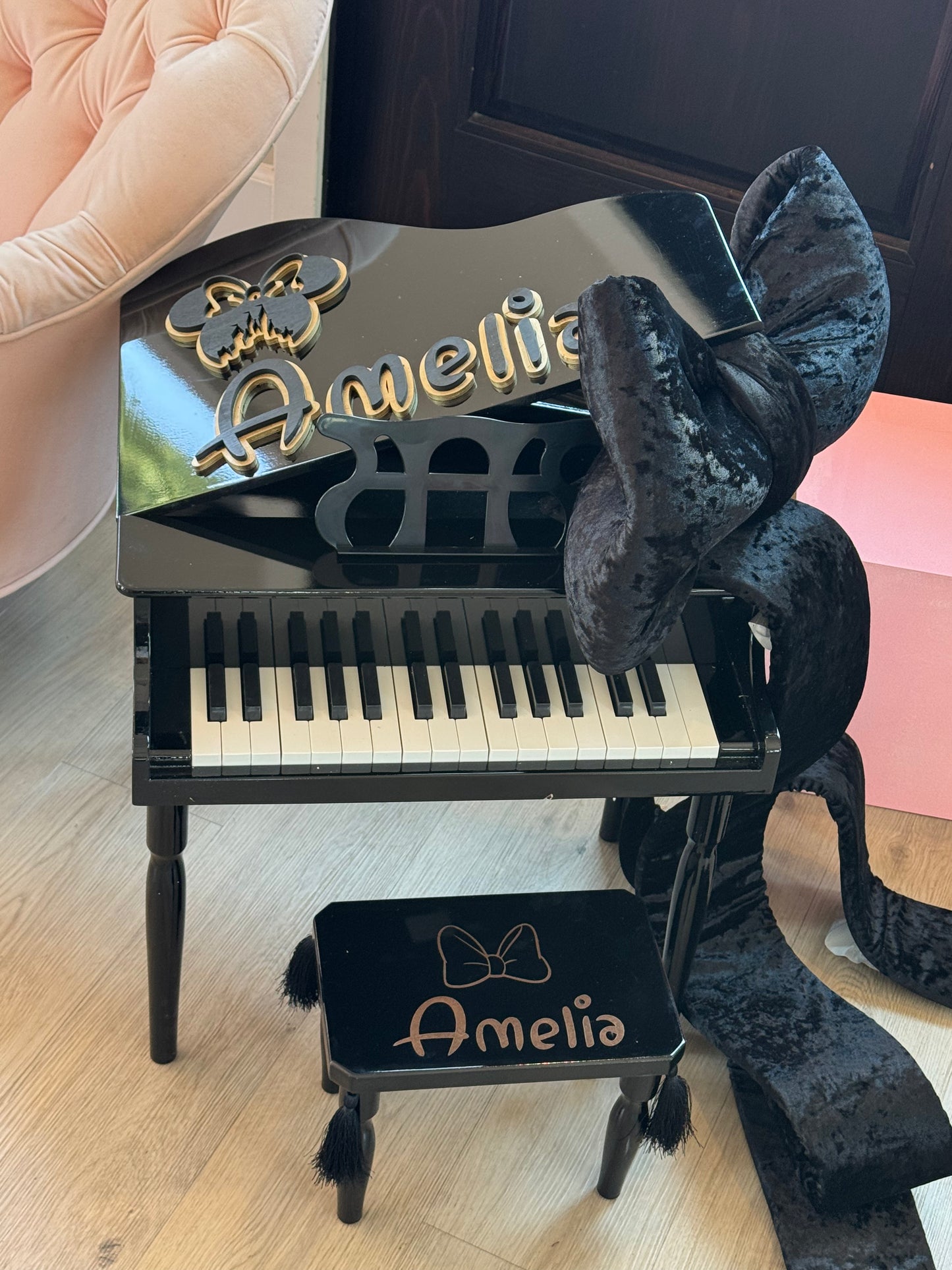 Personalized Mini Grand Piano for Kids – Custom Engraving & Laser Cut Name