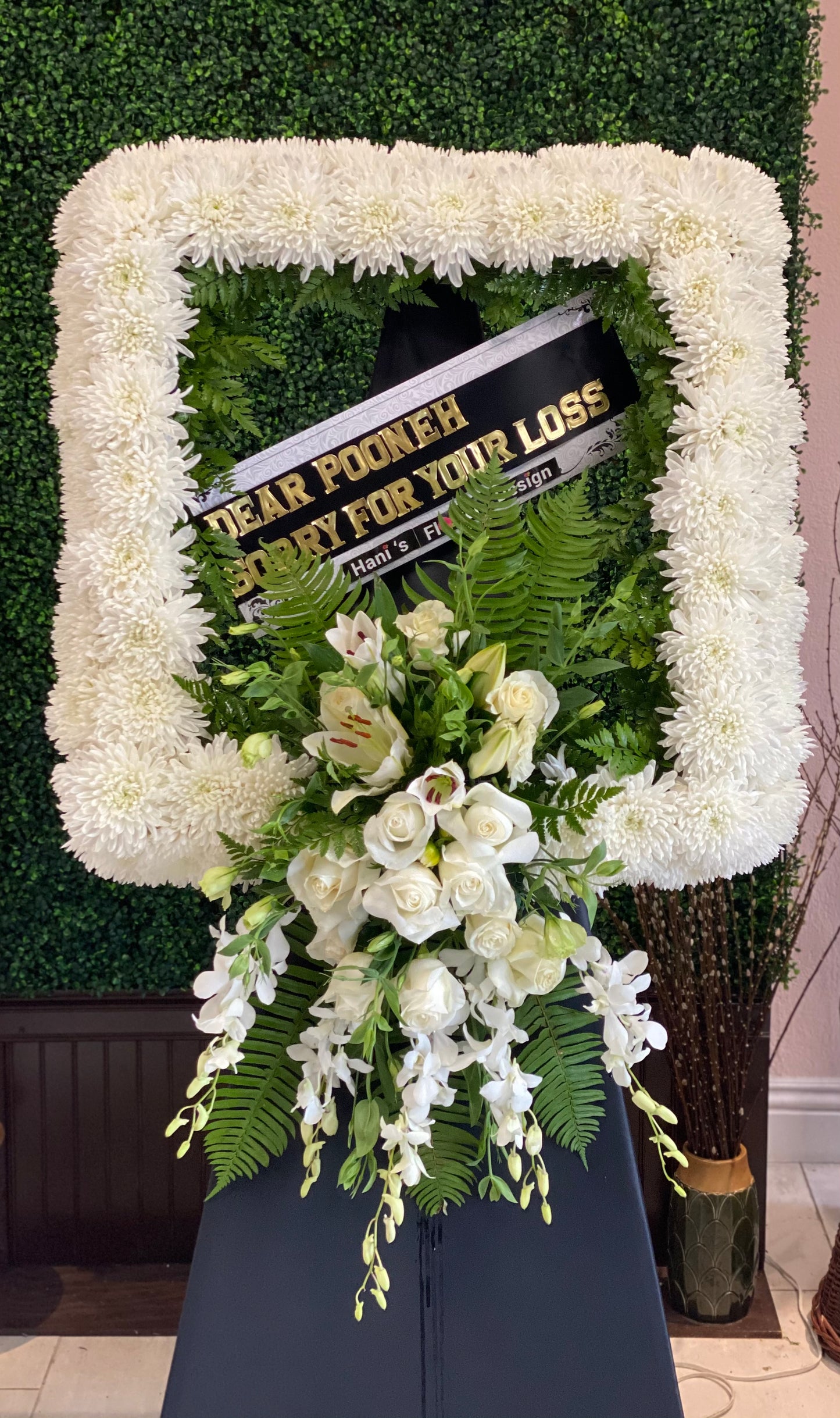 Square Easel Wreath - 042