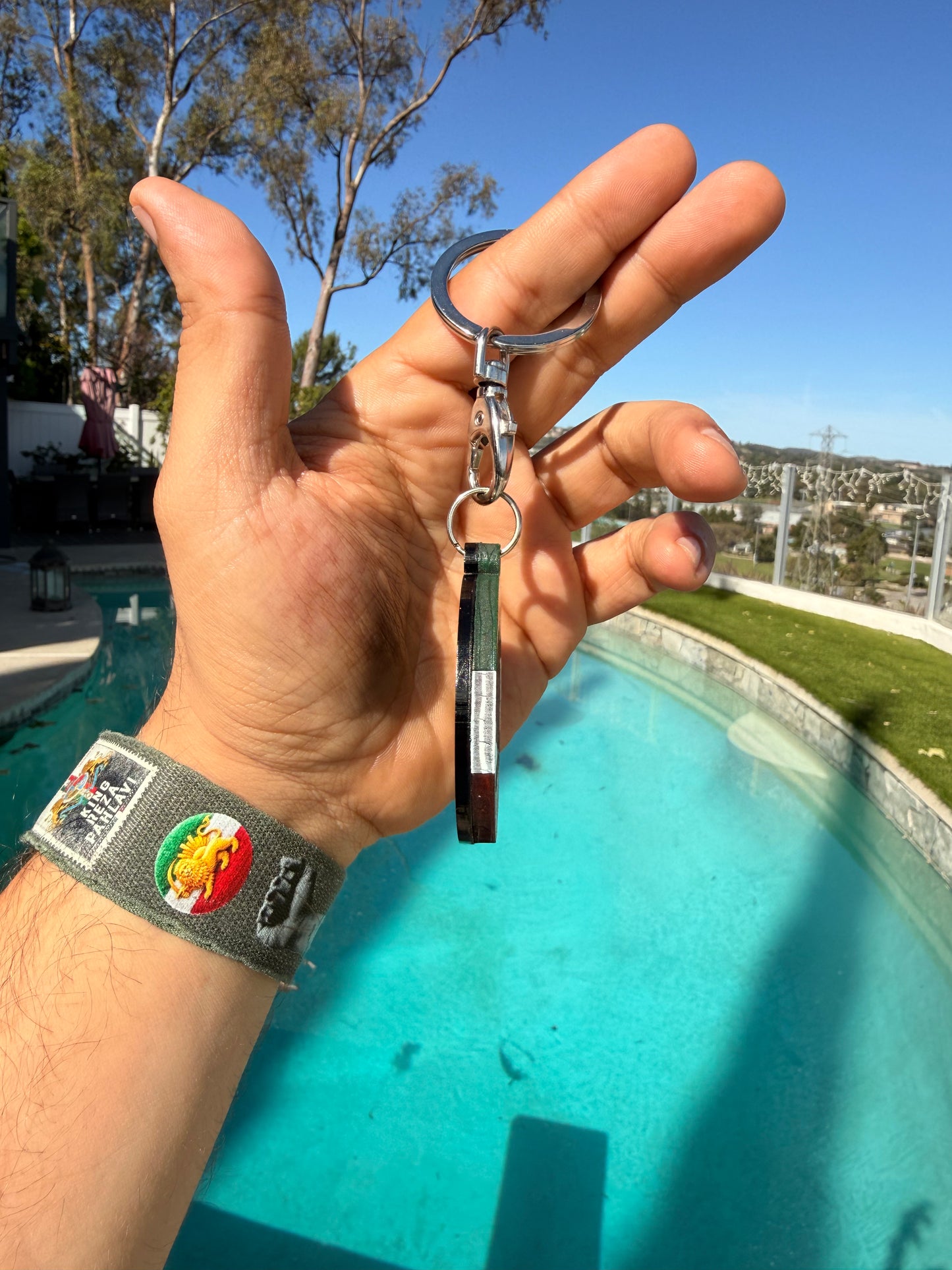 Persian Lion & Sun Keychain