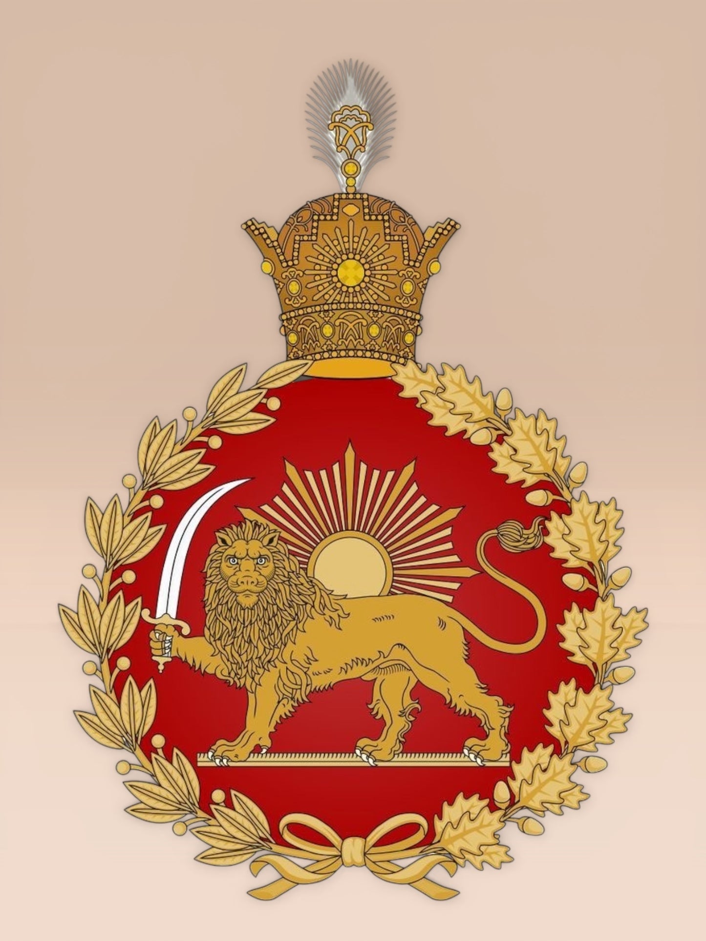 Persian Royal Lion Emblem