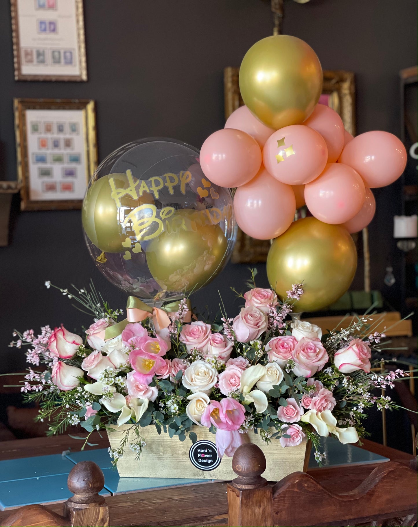 Birthday Arrangement With Balloons - 008