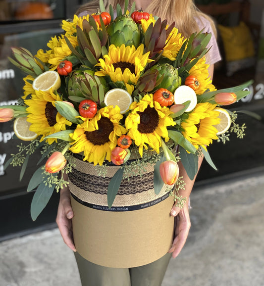 Large Mixed Sunflowers Box - 023