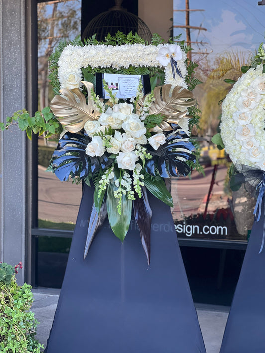 Squre wreath funeral